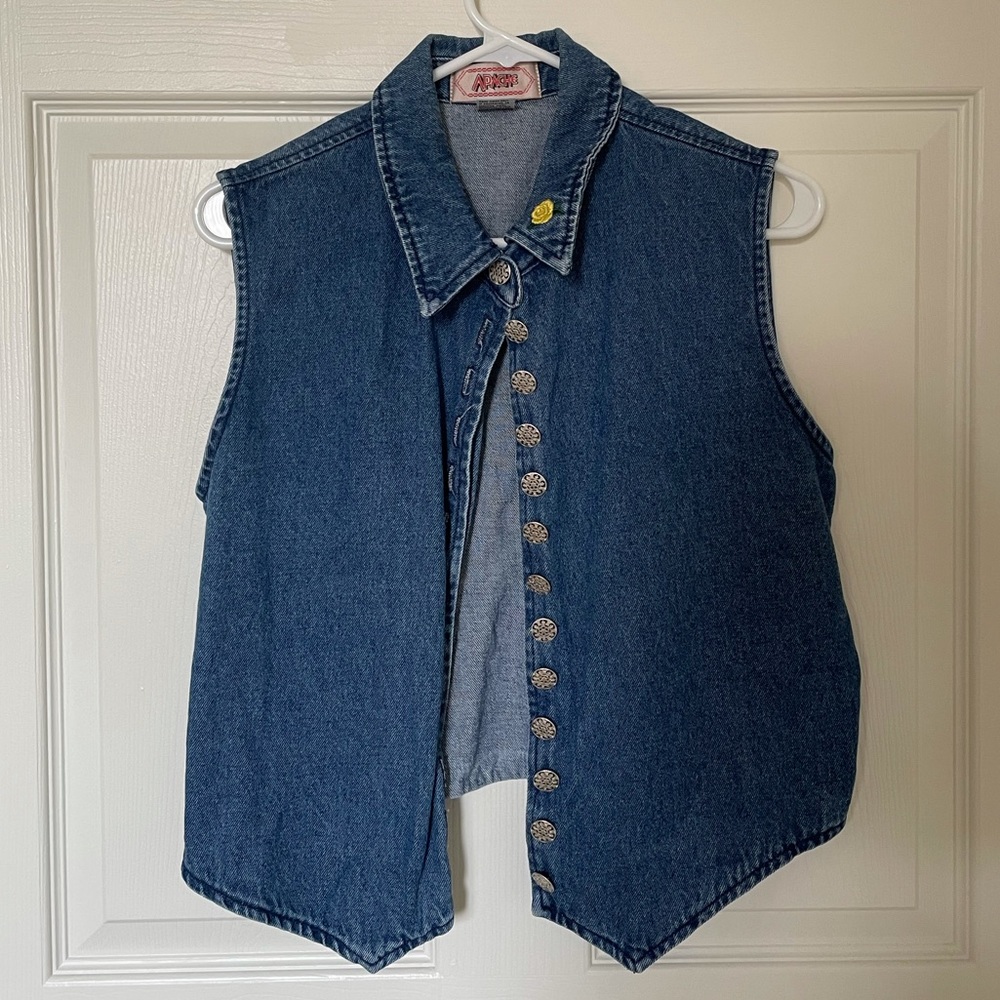 Apache Embroidered Denim Vest